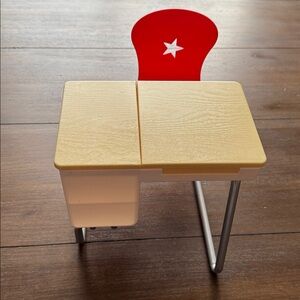 American Girl Doll School Flip-Top School Desk and Chair for 18-inch dolls.
